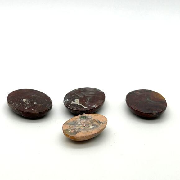 Brecciated Jasper Cabochons For Jewely Making Lot of 4 - Picture 5 of 6